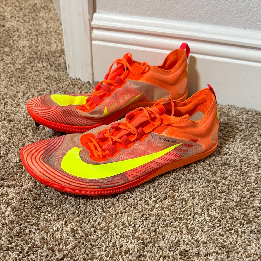 NWOT Nike Zoom Victory 5 XC Total Orange Volt Track Shoes (Spikes)